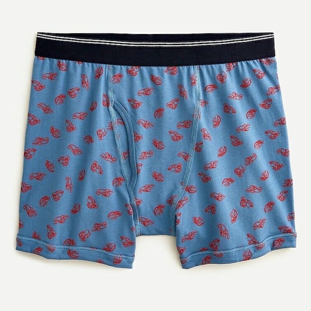 NWT J.Crew Men's High Quality Boxer Briefs Aquatic Print 2XL (41-43) AL824 BE